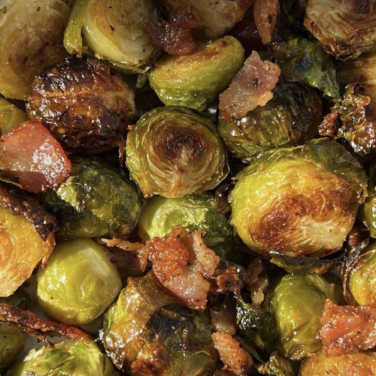 Roasted Brussels Sprouts with Bacon