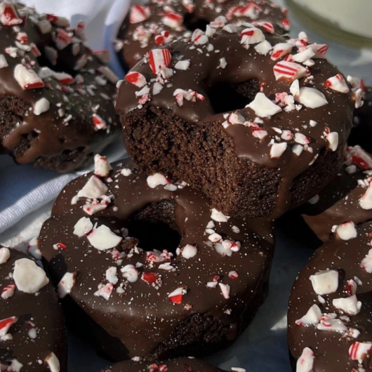 Peppermint Chocolate Donuts
